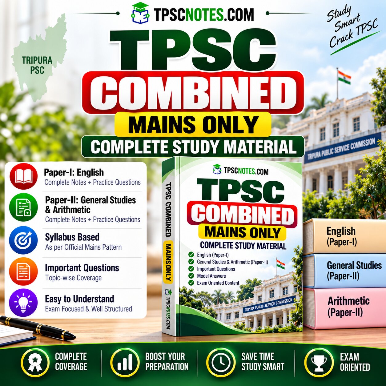 TPSC Combined (Supervisor-ICDS/CDPO/Election Inspector) 2025 (Main) Exam Full Study Materials